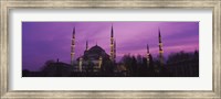 Blue Mosque with Purple Sky, Istanbul, Turkey Fine Art Print