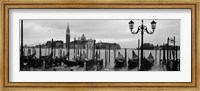 Gondolas with a church in the background, Church Of San Giorgio Maggiore, San Giorgio Maggiore, Venice, Veneto, Italy Fine Art Print