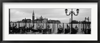 Gondolas with a church in the background, Church Of San Giorgio Maggiore, San Giorgio Maggiore, Venice, Veneto, Italy Fine Art Print
