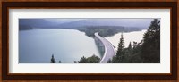 Germany, Bavaria, Bridge over Sylvenstein Lake Fine Art Print