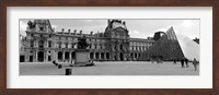Tourists in the courtyard of a museum, Musee Du Louvre, Paris, France Fine Art Print