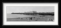 Tourists on the beach, Brighton, England Fine Art Print