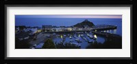 High angle view of boats docked at the harbor, Devon, England Fine Art Print