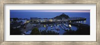 High angle view of boats docked at the harbor, Devon, England Fine Art Print