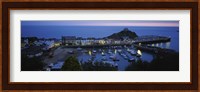 High angle view of boats docked at the harbor, Devon, England Fine Art Print