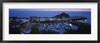 High angle view of boats docked at the harbor, Devon, England Fine Art Print