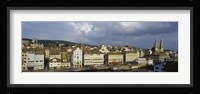 High Angle View Of A City, Grossmunster Cathedral, Zurich, Switzerland Fine Art Print