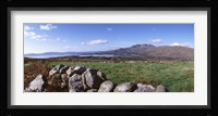 UK, Ireland, Beara Peninsula, Rocks in front of Caha Mountains Fine Art Print