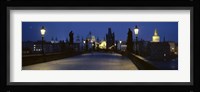 Street light on a bridge, Charles Bridge, Prague, Czech Republic Fine Art Print