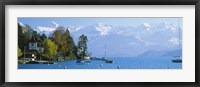 Lake on the mountainside, Lake Thun, Hilterfingen, Canton of Bern, Switzerland Fine Art Print