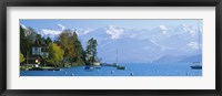 Lake on the mountainside, Lake Thun, Hilterfingen, Canton of Bern, Switzerland Fine Art Print