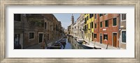 Canal passing through a city, Venice, Italy Fine Art Print