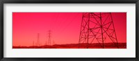 Power Lines In The Valley, Central Valley, California, USA Fine Art Print