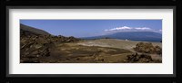 Landscape with ocean in the background, Isabela Island, Galapagos Islands, Ecuador Fine Art Print