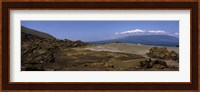 Landscape with ocean in the background, Isabela Island, Galapagos Islands, Ecuador Fine Art Print