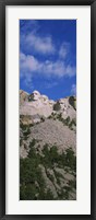 Sculptures of US presidents carved on the rocks of a mountain, Mt Rushmore National Monument, South Dakota, USA Fine Art Print