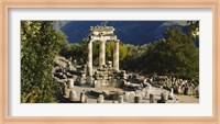 High angle view of a monument, Tholos De Marmaria, Delphi, Greece Fine Art Print