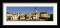 Switzerland, Zurich, Buildings at the waterfront Fine Art Print