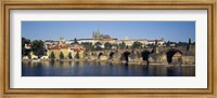 Arch bridge across a river, Charles Bridge, Vltava River, Prague, Czech Republic Fine Art Print