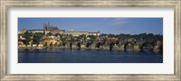 Bridge across a river, Charles Bridge, Vltava River, Prague, Czech Republic Fine Art Print