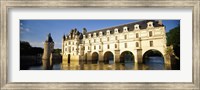 Reflection of a castle in water, Chateau De Chenonceaux, Chenonceaux, Loire Valley, France Fine Art Print