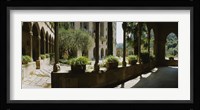 Porch of a building, Montserrat, Barcelona, Catalonia, Spain Fine Art Print