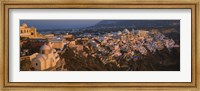 High angle view of buildings in a town, Fira, Santorini, Cyclades Islands, Greece Fine Art Print