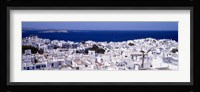 Aerial View of Mykonos and Mediterranean Sea, Greece Fine Art Print