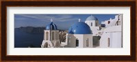 High Angle View Of A Church, Church Of Anastasis, Fira, Santorini, Greece Fine Art Print