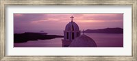 Silhouette Of A Church, Santorini Church, Greece Fine Art Print