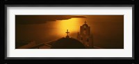 Greece, Santorini, Fira, Church of Anastasis, High angle view of a Church Fine Art Print
