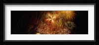 Fireworks exploding at night, Luxembourg Fine Art Print