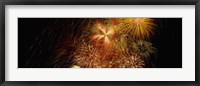 Fireworks exploding at night, Luxembourg Fine Art Print