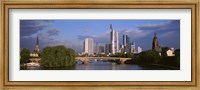 Cityscape, Alte Bridge, Rhine River, Frankfurt, Germany Fine Art Print