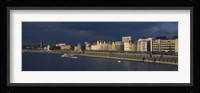Buildings at the waterfront, Rhine River, Dusseldorf, Germany Fine Art Print