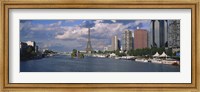 Buildings at the riverbank, Seine River, Paris, France Fine Art Print