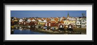 High Angle View Of A Town, Smogen, Bohuslan, Sweden Fine Art Print