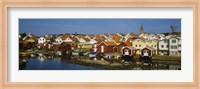 High Angle View Of A Town, Smogen, Bohuslan, Sweden Fine Art Print