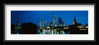Buildings at the waterfront, Frankfurt, Hesse, Germany Fine Art Print