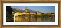 Town At The Waterfront, Ascona, Ticino, Switzerland Fine Art Print