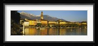 Town At The Waterfront, Ascona, Ticino, Switzerland Fine Art Print