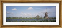 Netherlands, Traditional windmill in the village Fine Art Print