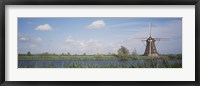 Netherlands, Traditional windmill in the village Fine Art Print
