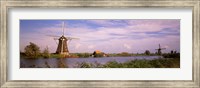 Windmills at Dusk Fine Art Print