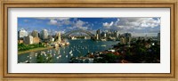 Harbor And City And Bridge, Sydney, Australia Fine Art Print