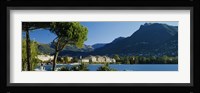 City on the waterfront, Lake Lugano, Lugano, Switzerland Fine Art Print