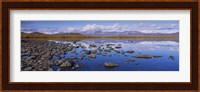 Rocks and pebbles in a lake, Torne Lake, Lapland, Sweden Fine Art Print