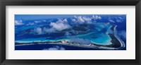 Aerial View Of An Island, Bora Bora, French Polynesia Framed Print