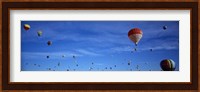 Low angle view of hot air balloons, Albuquerque, New Mexico, USA Fine Art Print