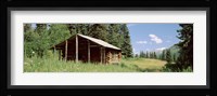 Log Cabin In A Field, Kenai Peninsula, Alaska, USA Fine Art Print